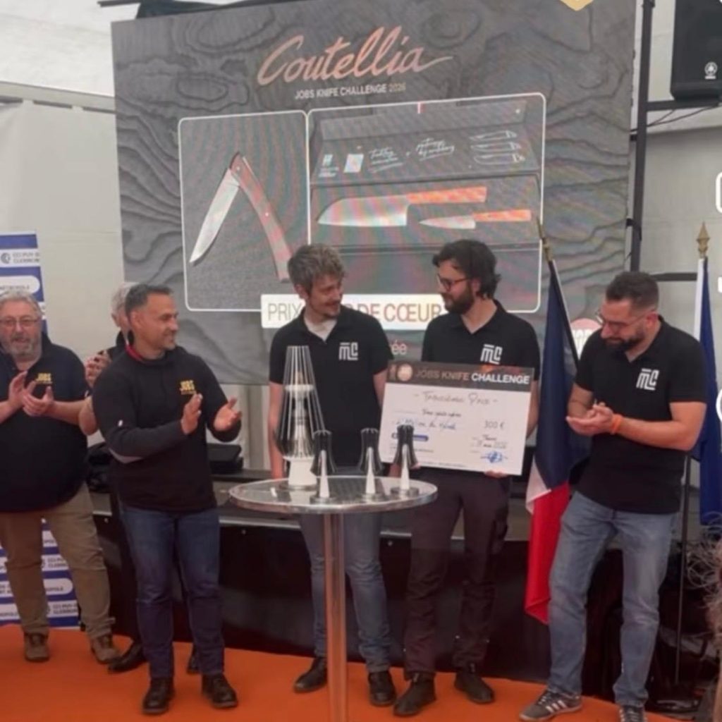 Remise de prix du Jobs Knife Challenge 2026  au salon Coutellia